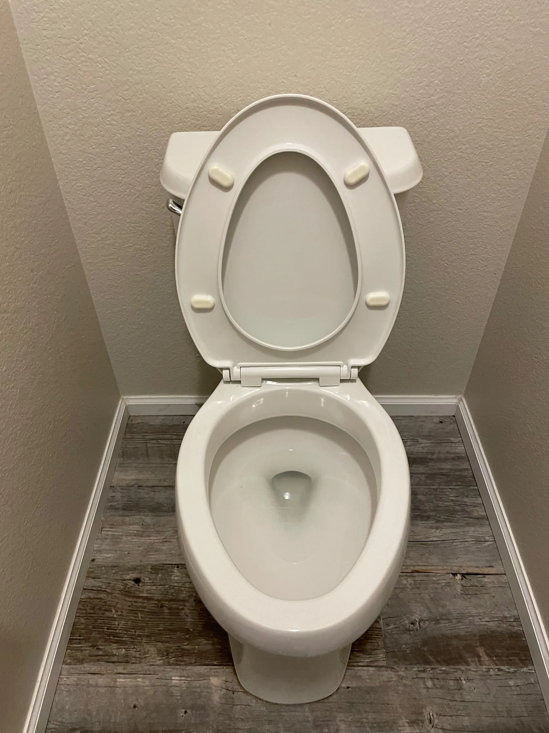 Spotless toilet in a move-in ready bathroom