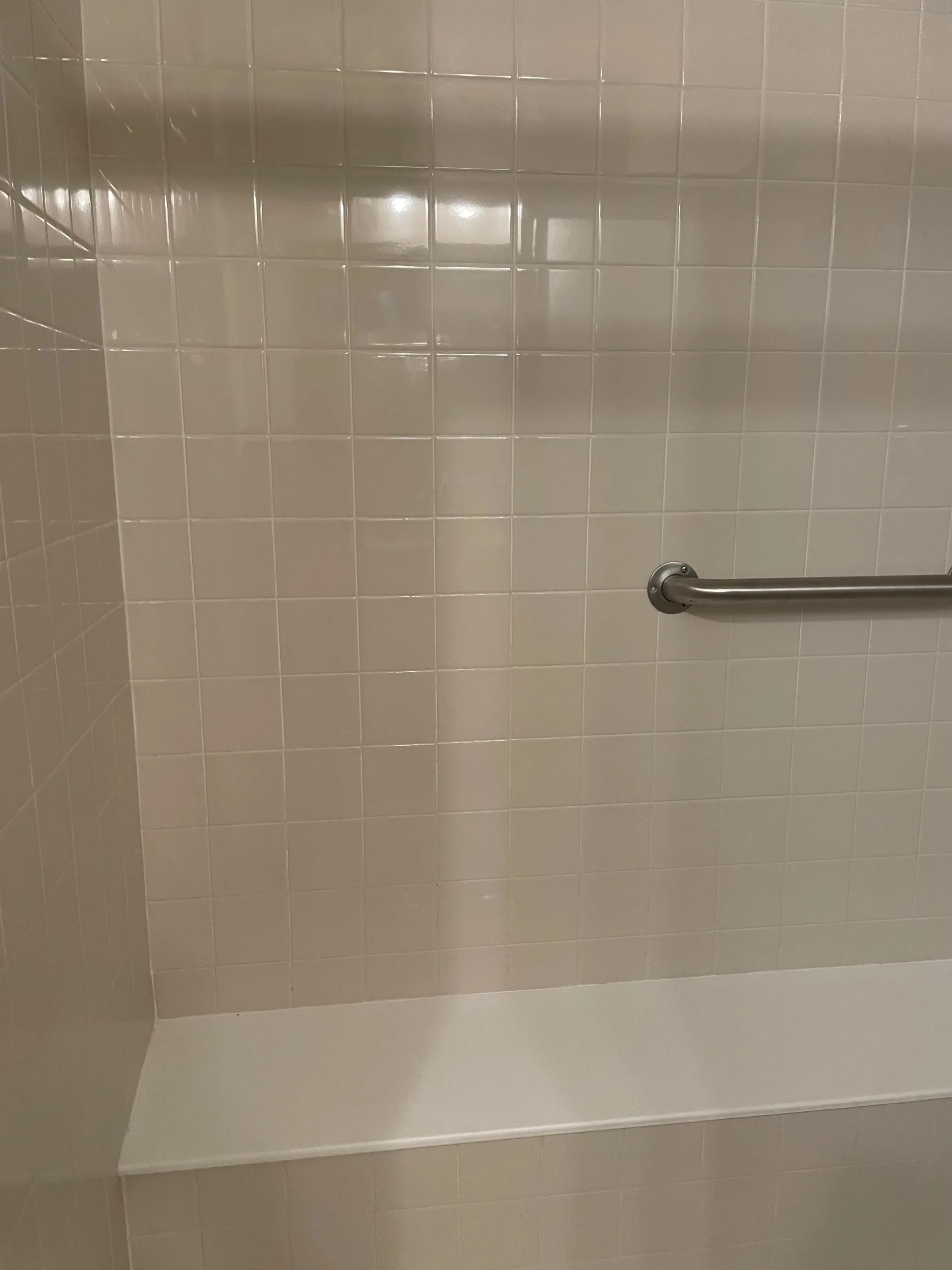 Spotless shower tile ready for the next guest